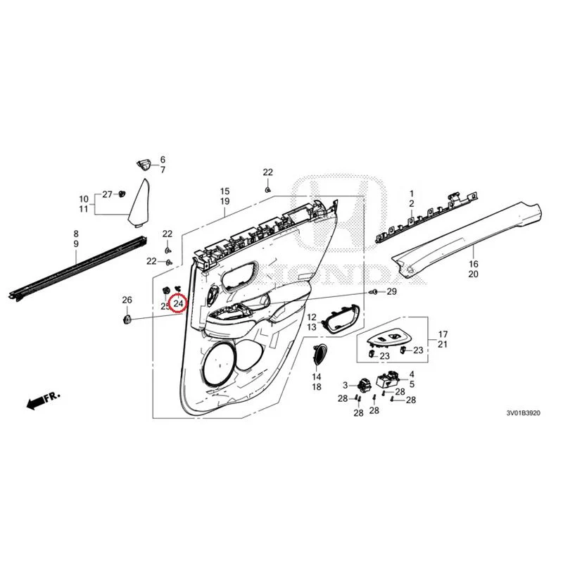 [NEW] JDM HONDA ZR-V RZ3 2023 Rear Door Lining GENUINE OEM - Image 24