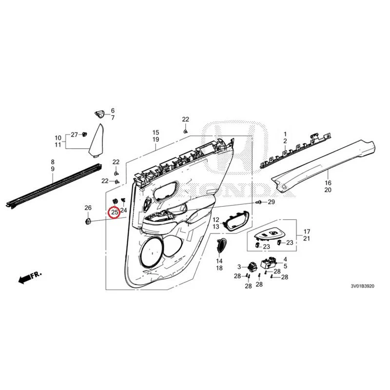 [NEW] JDM HONDA ZR-V RZ3 2023 Rear Door Lining GENUINE OEM - Image 25