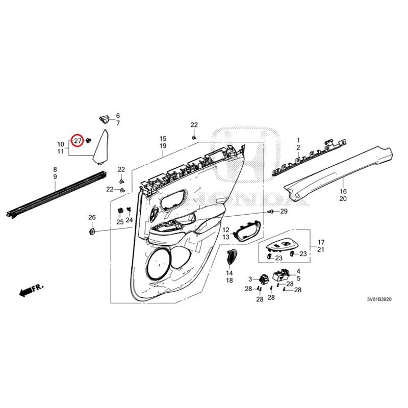 [NEW] JDM HONDA ZR-V RZ3 2023 Rear Door Lining GENUINE OEM - Image 27