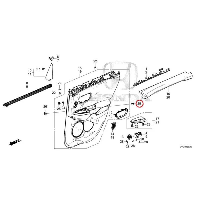 [NEW] JDM HONDA ZR-V RZ3 2023 Rear Door Lining GENUINE OEM - Image 29