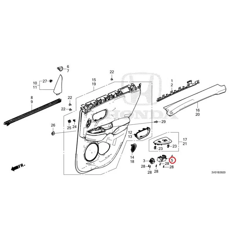 [NEW] JDM HONDA ZR-V RZ3 2023 Rear Door Lining GENUINE OEM - Image 5