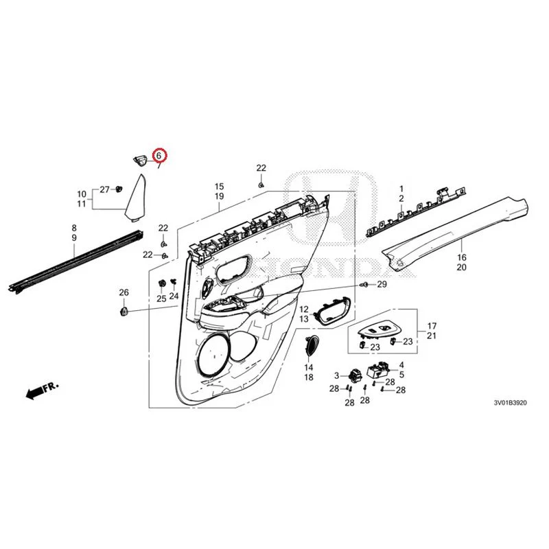 [NEW] JDM HONDA ZR-V RZ3 2023 Rear Door Lining GENUINE OEM - Image 6