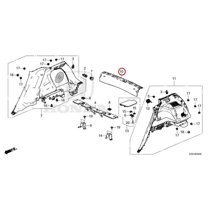[NEW] JDM HONDA ZR-V RZ3 2023 Side Lining GENUINE OEM - Image 11