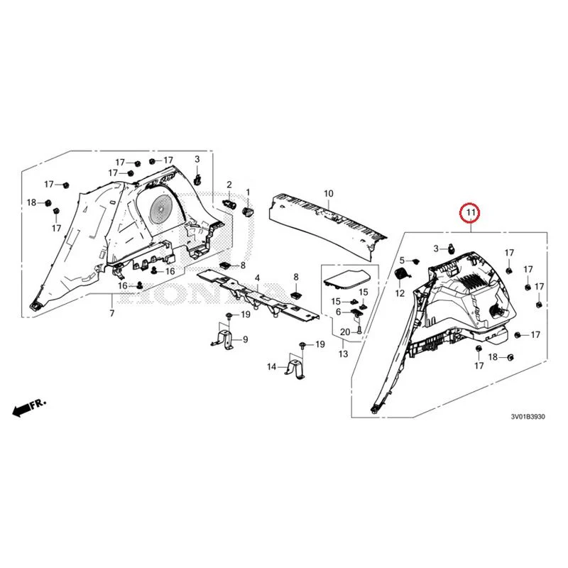 [NEW] JDM HONDA ZR-V RZ3 2023 Side Lining GENUINE OEM - Image 12
