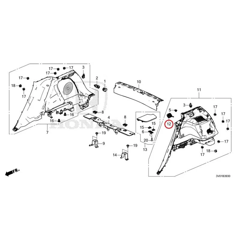 [NEW] JDM HONDA ZR-V RZ3 2023 Side Lining GENUINE OEM - Image 13