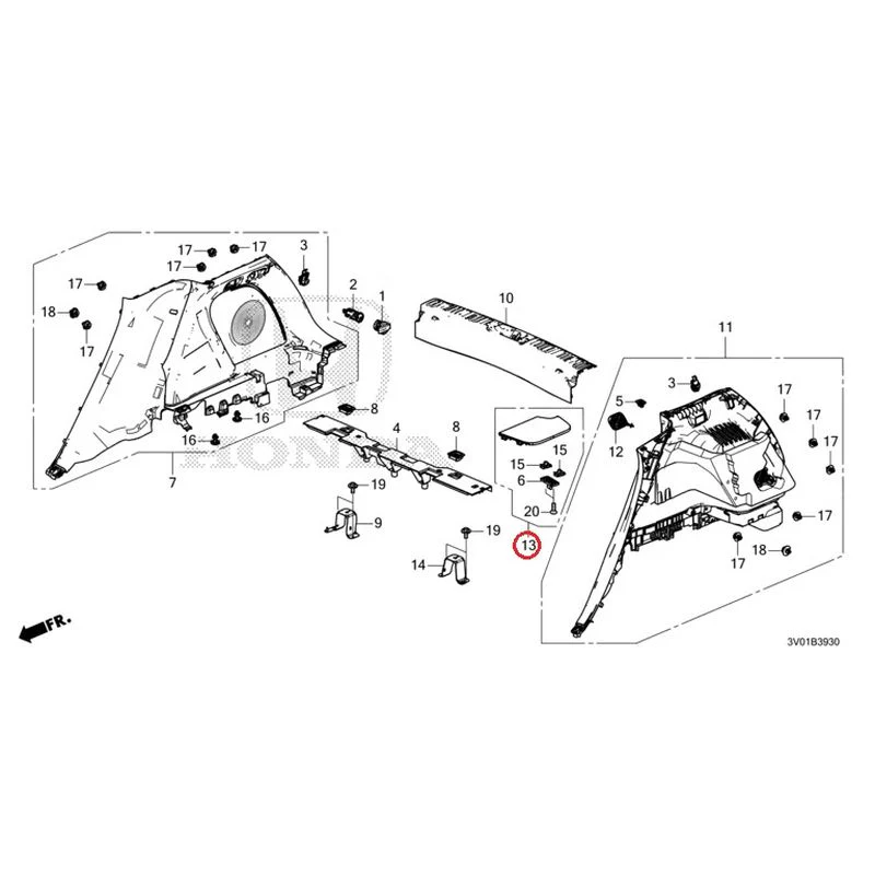 [NEW] JDM HONDA ZR-V RZ3 2023 Side Lining GENUINE OEM - Image 14