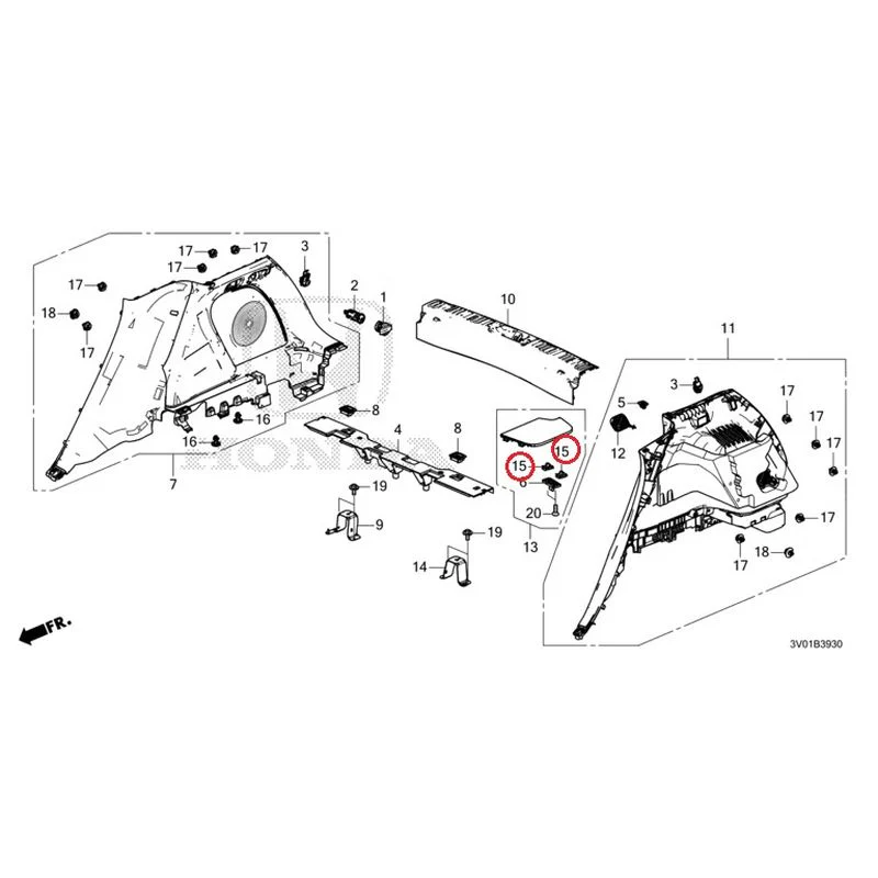 [NEW] JDM HONDA ZR-V RZ3 2023 Side Lining GENUINE OEM - Image 16