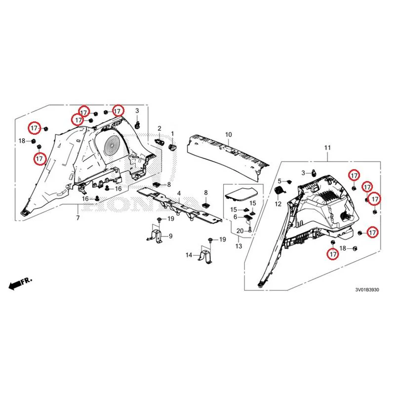 [NEW] JDM HONDA ZR-V RZ3 2023 Side Lining GENUINE OEM - Image 17