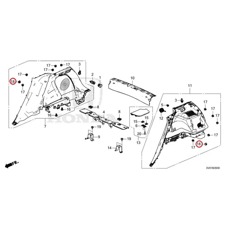 [NEW] JDM HONDA ZR-V RZ3 2023 Side Lining GENUINE OEM - Image 18