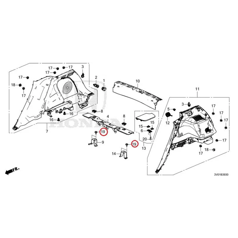 [NEW] JDM HONDA ZR-V RZ3 2023 Side Lining GENUINE OEM - Image 19