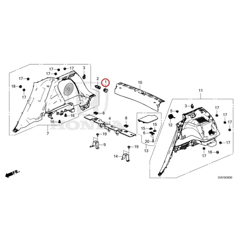 [NEW] JDM HONDA ZR-V RZ3 2023 Side Lining GENUINE OEM - Image 2
