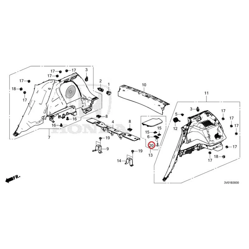[NEW] JDM HONDA ZR-V RZ3 2023 Side Lining GENUINE OEM - Image 20