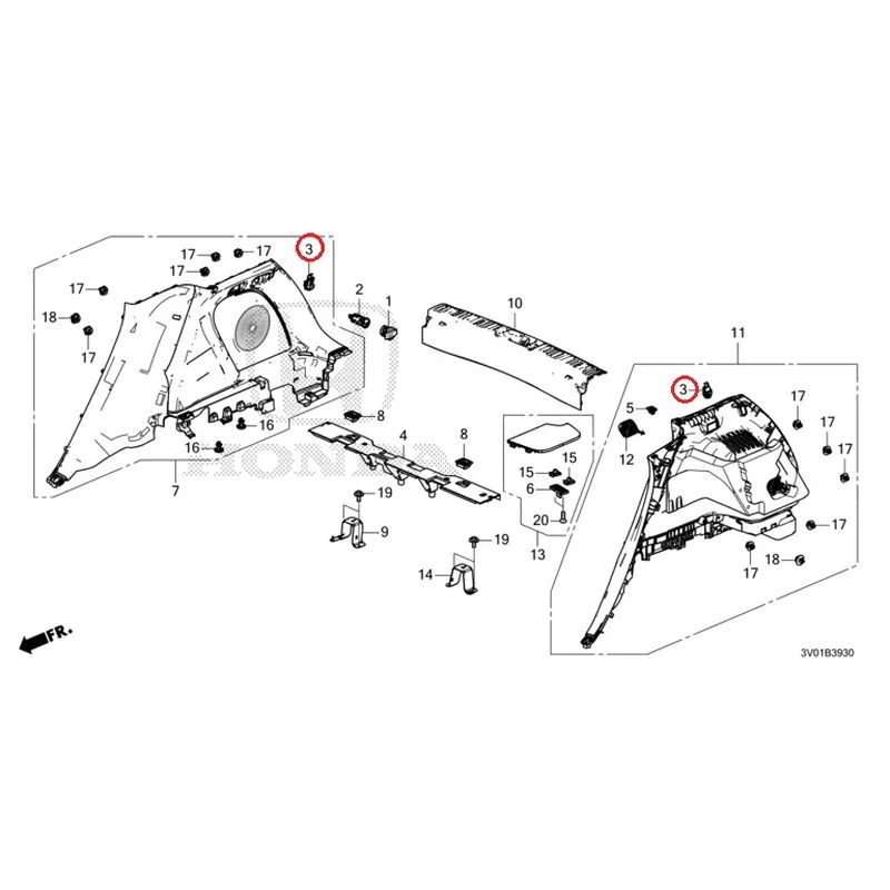 [NEW] JDM HONDA ZR-V RZ3 2023 Side Lining GENUINE OEM - Image 4