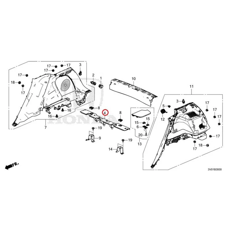 [NEW] JDM HONDA ZR-V RZ3 2023 Side Lining GENUINE OEM - Image 5