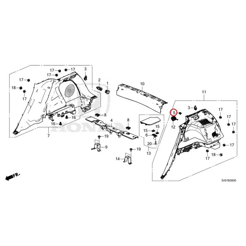 [NEW] JDM HONDA ZR-V RZ3 2023 Side Lining GENUINE OEM - Image 6