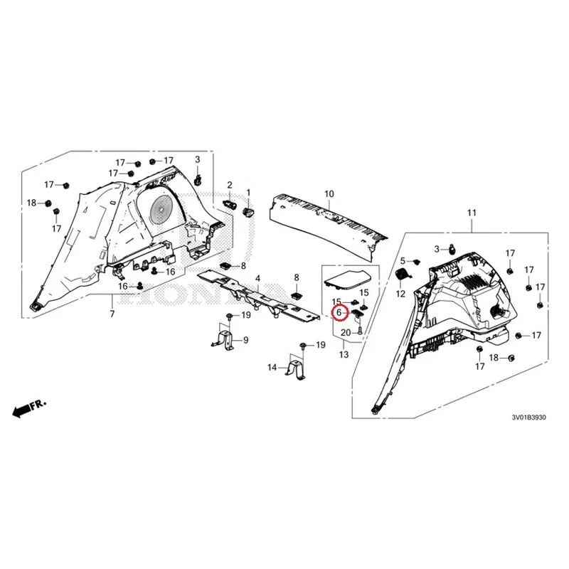 [NEW] JDM HONDA ZR-V RZ3 2023 Side Lining GENUINE OEM - Image 7