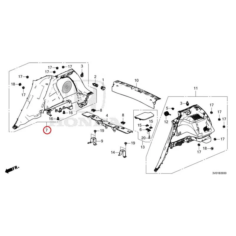 [NEW] JDM HONDA ZR-V RZ3 2023 Side Lining GENUINE OEM - Image 8