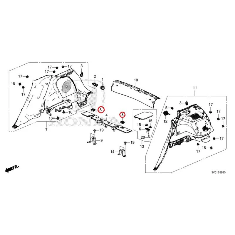 [NEW] JDM HONDA ZR-V RZ3 2023 Side Lining GENUINE OEM - Image 9