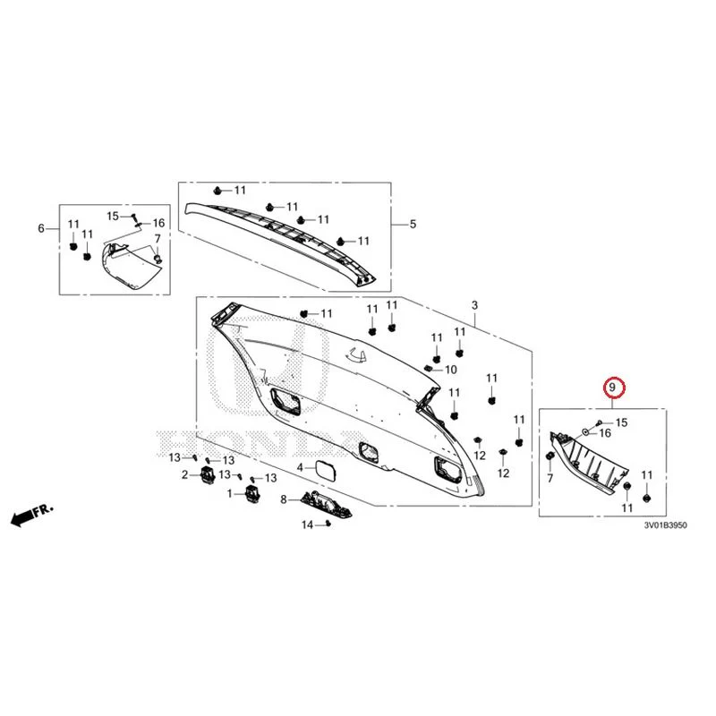 [NEW] JDM HONDA ZR-V RZ3 2023 Tailgate Lining GENUINE OEM - Image 10