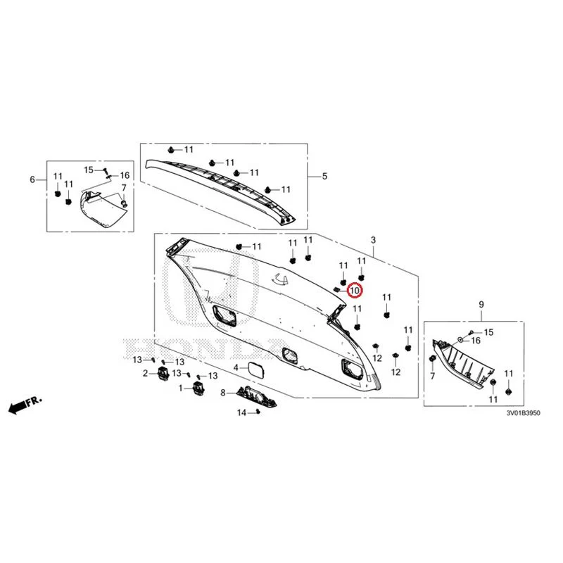 [NEW] JDM HONDA ZR-V RZ3 2023 Tailgate Lining GENUINE OEM - Image 11