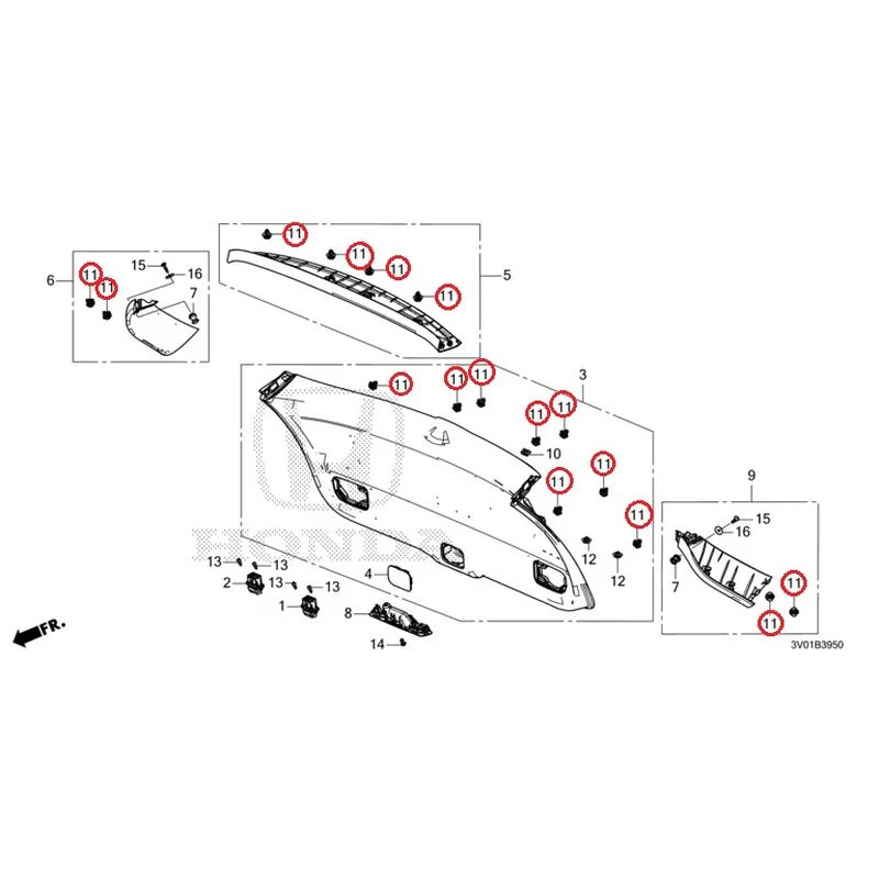[NEW] JDM HONDA ZR-V RZ3 2023 Tailgate Lining GENUINE OEM - Image 12
