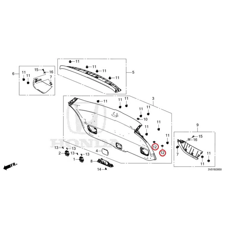 [NEW] JDM HONDA ZR-V RZ3 2023 Tailgate Lining GENUINE OEM - Image 13