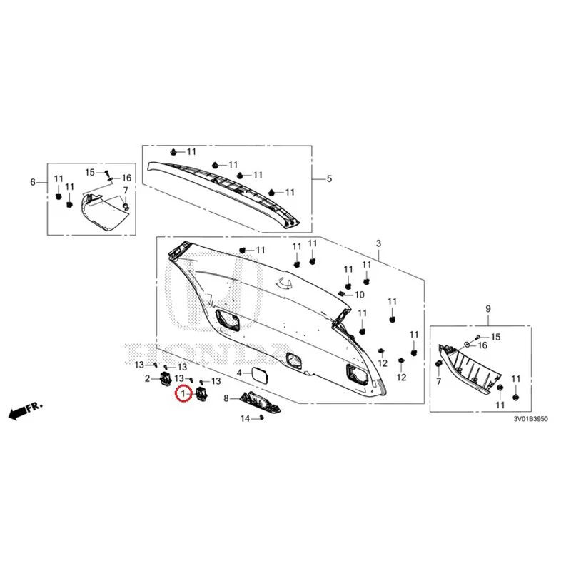 [NEW] JDM HONDA ZR-V RZ3 2023 Tailgate Lining GENUINE OEM - Image 2