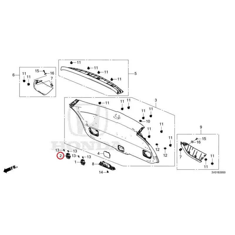 [NEW] JDM HONDA ZR-V RZ3 2023 Tailgate Lining GENUINE OEM - Image 3