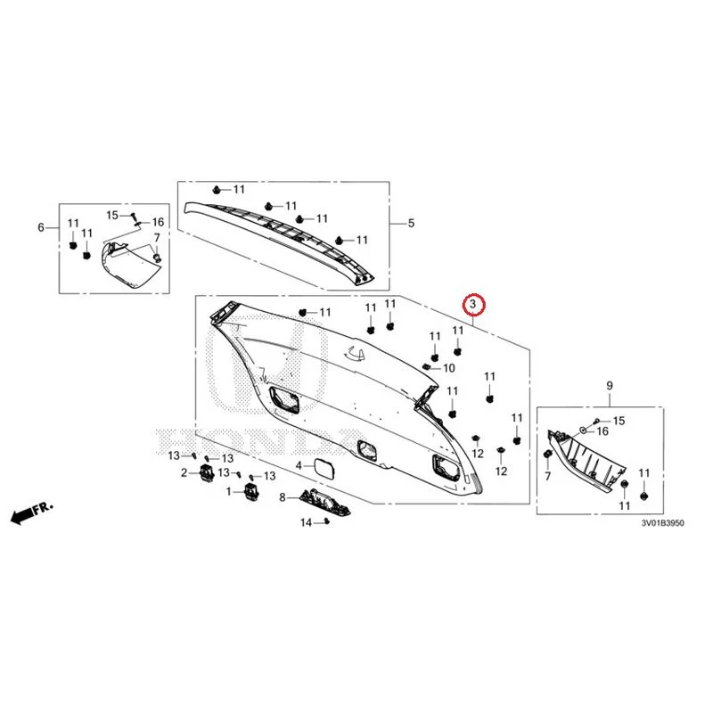 [NEW] JDM HONDA ZR-V RZ3 2023 Tailgate Lining GENUINE OEM - Image 4