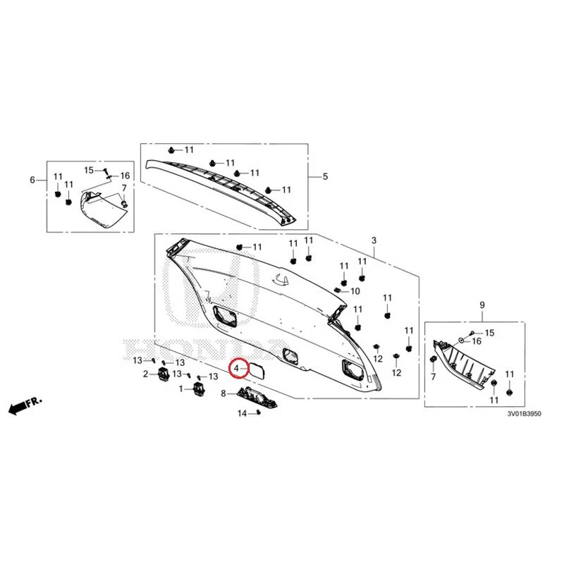 [NEW] JDM HONDA ZR-V RZ3 2023 Tailgate Lining GENUINE OEM - Image 5