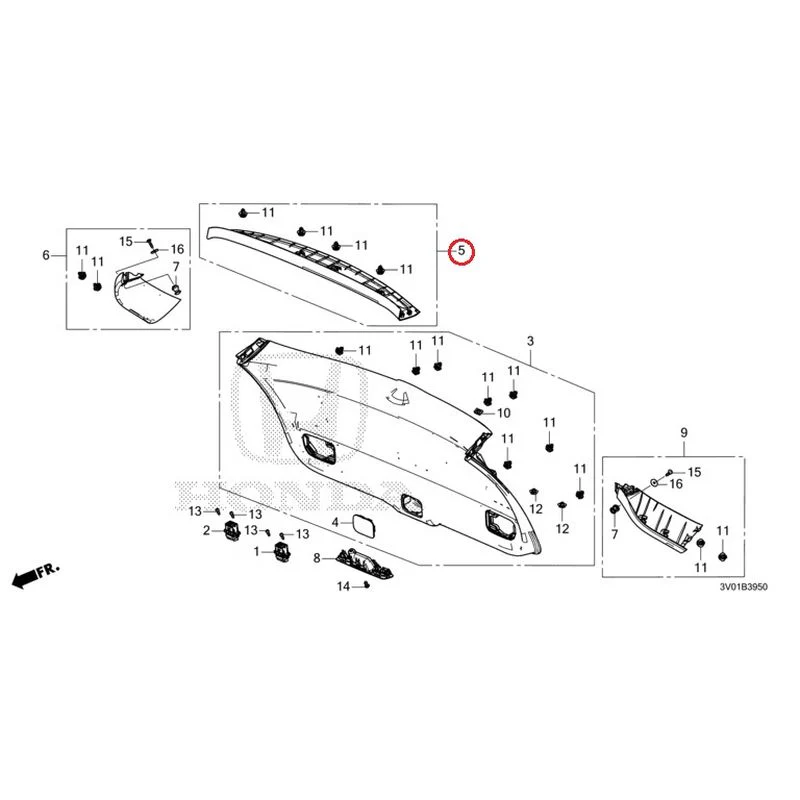 [NEW] JDM HONDA ZR-V RZ3 2023 Tailgate Lining GENUINE OEM - Image 6