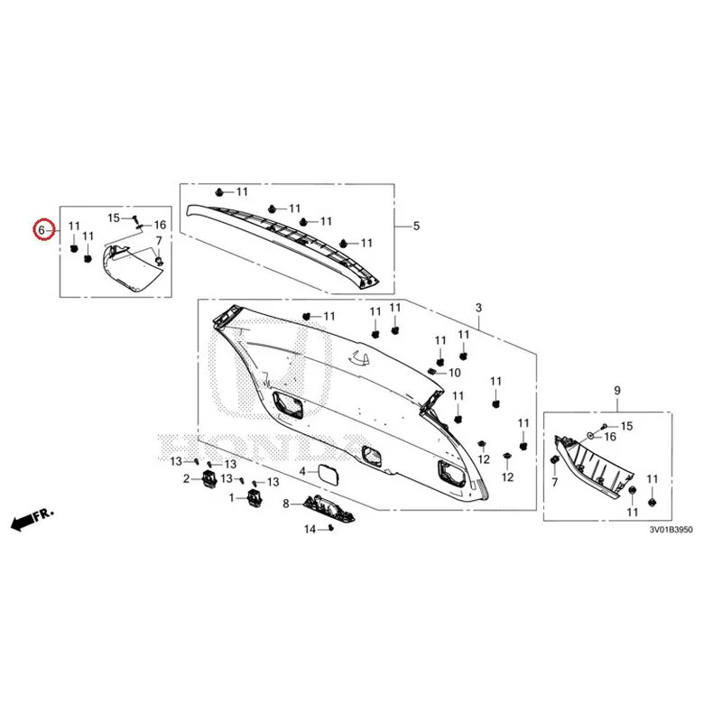 [NEW] JDM HONDA ZR-V RZ3 2023 Tailgate Lining GENUINE OEM - Image 7
