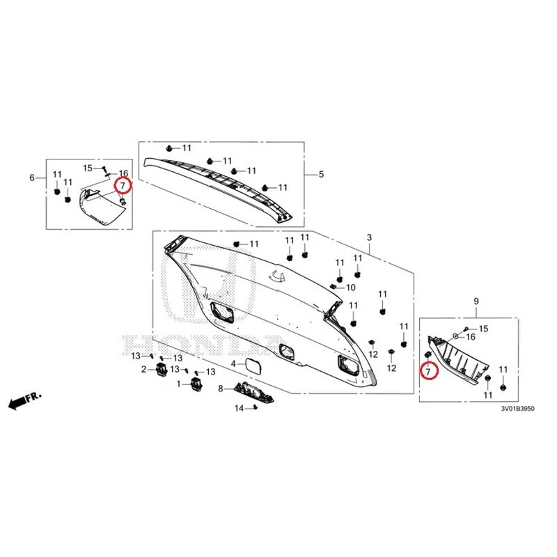 [NEW] JDM HONDA ZR-V RZ3 2023 Tailgate Lining GENUINE OEM - Image 8