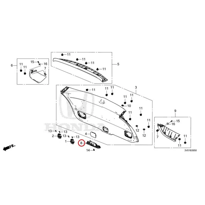 [NEW] JDM HONDA ZR-V RZ3 2023 Tailgate Lining GENUINE OEM - Image 9