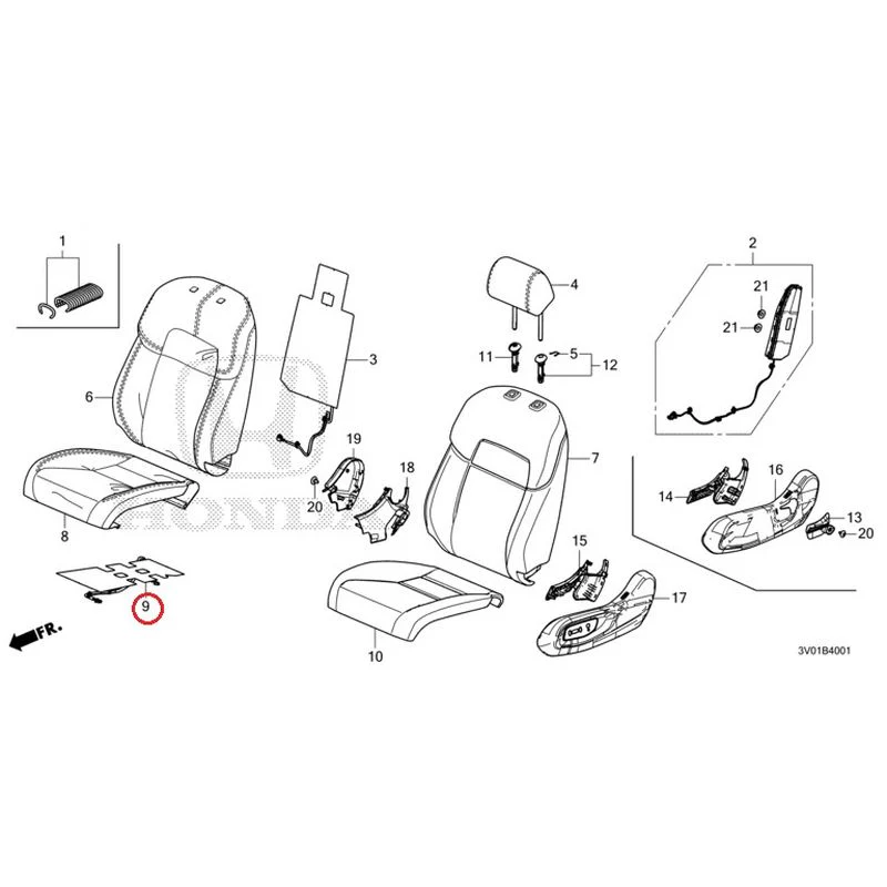 [NEW] JDM HONDA ZR-V RZ3 2023 Front Seat (Passenger Side) GENUINE OEM - Image 10