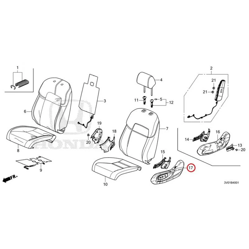 [NEW] JDM HONDA ZR-V RZ3 2023 Front Seat (Passenger Side) GENUINE OEM - Image 15
