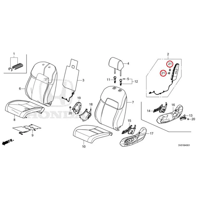 [NEW] JDM HONDA ZR-V RZ3 2023 Front Seat (Passenger Side) GENUINE OEM - Image 19