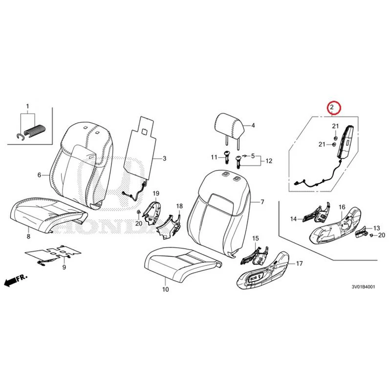 [NEW] JDM HONDA ZR-V RZ3 2023 Front Seat (Passenger Side) GENUINE OEM - Image 3