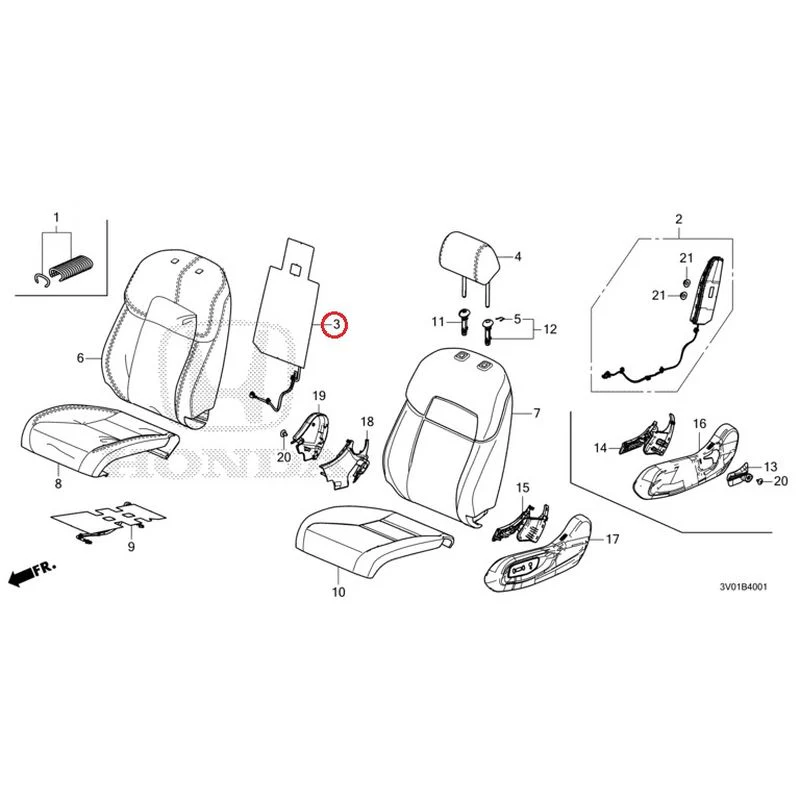 [NEW] JDM HONDA ZR-V RZ3 2023 Front Seat (Passenger Side) GENUINE OEM - Image 4