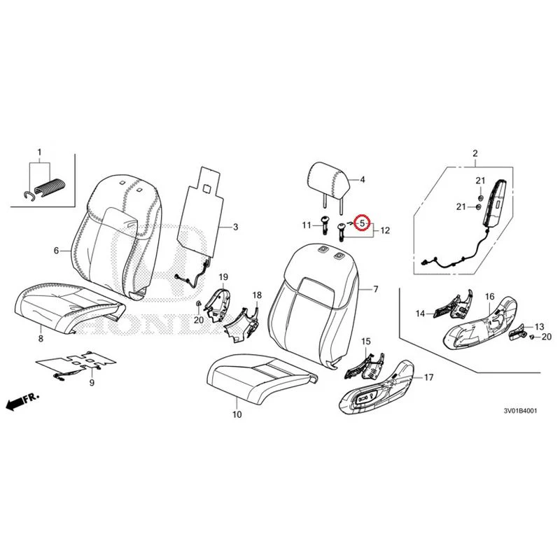 [NEW] JDM HONDA ZR-V RZ3 2023 Front Seat (Passenger Side) GENUINE OEM - Image 6