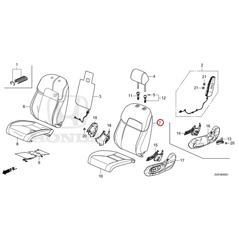 [NEW] JDM HONDA ZR-V RZ3 2023 Front Seat (Passenger Side) GENUINE OEM - Image 8