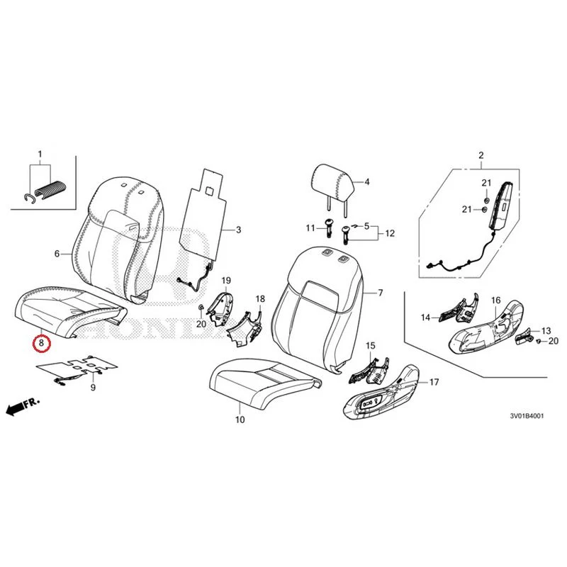 [NEW] JDM HONDA ZR-V RZ3 2023 Front Seat (Passenger Side) GENUINE OEM - Image 9