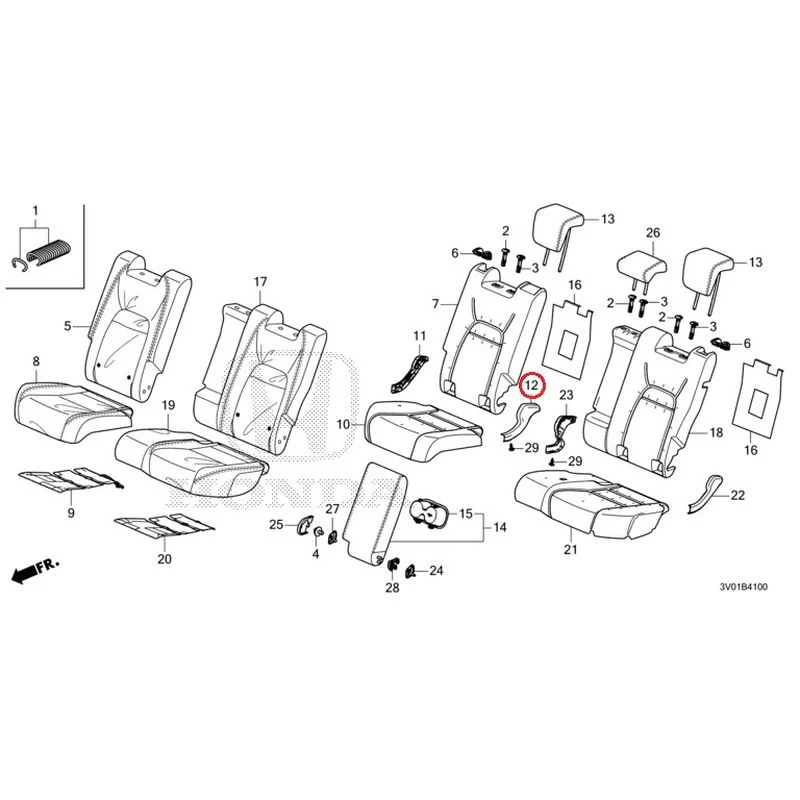 [NEW] JDM HONDA ZR-V RZ3 2023 Rear Seat GENUINE OEM - Image 12