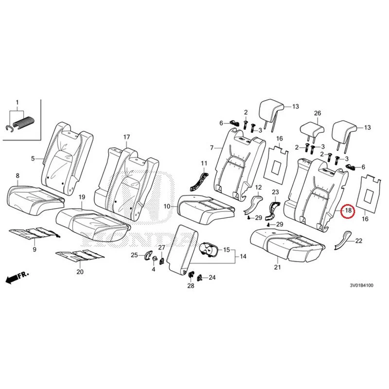 [NEW] JDM HONDA ZR-V RZ3 2023 Rear Seat GENUINE OEM - Image 18