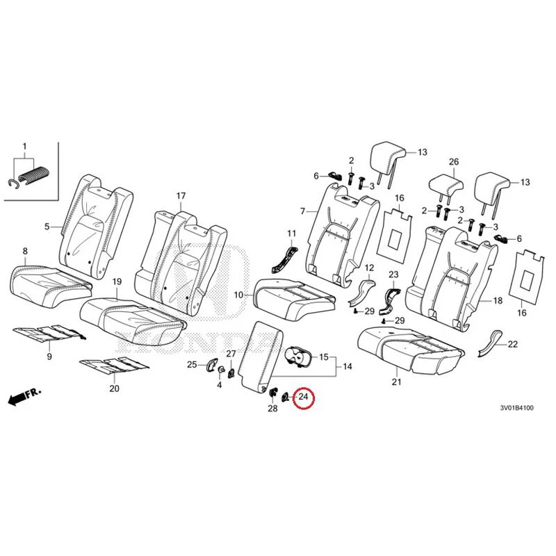 [NEW] JDM HONDA ZR-V RZ3 2023 Rear Seat GENUINE OEM - Image 23
