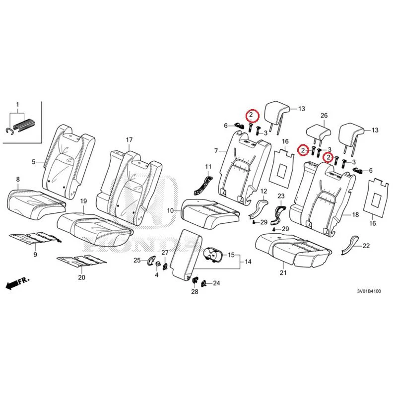 [NEW] JDM HONDA ZR-V RZ3 2023 Rear Seat GENUINE OEM - Image 3
