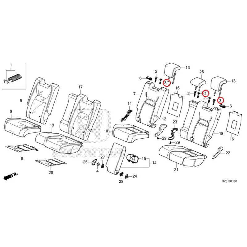 [NEW] JDM HONDA ZR-V RZ3 2023 Rear Seat GENUINE OEM - Image 4
