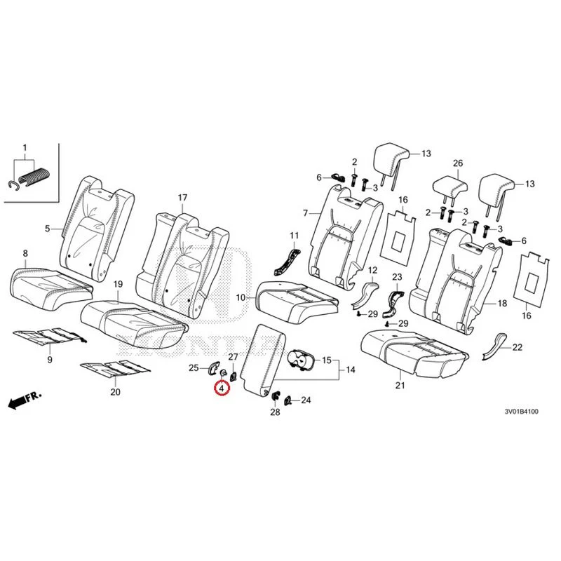 [NEW] JDM HONDA ZR-V RZ3 2023 Rear Seat GENUINE OEM - Image 5