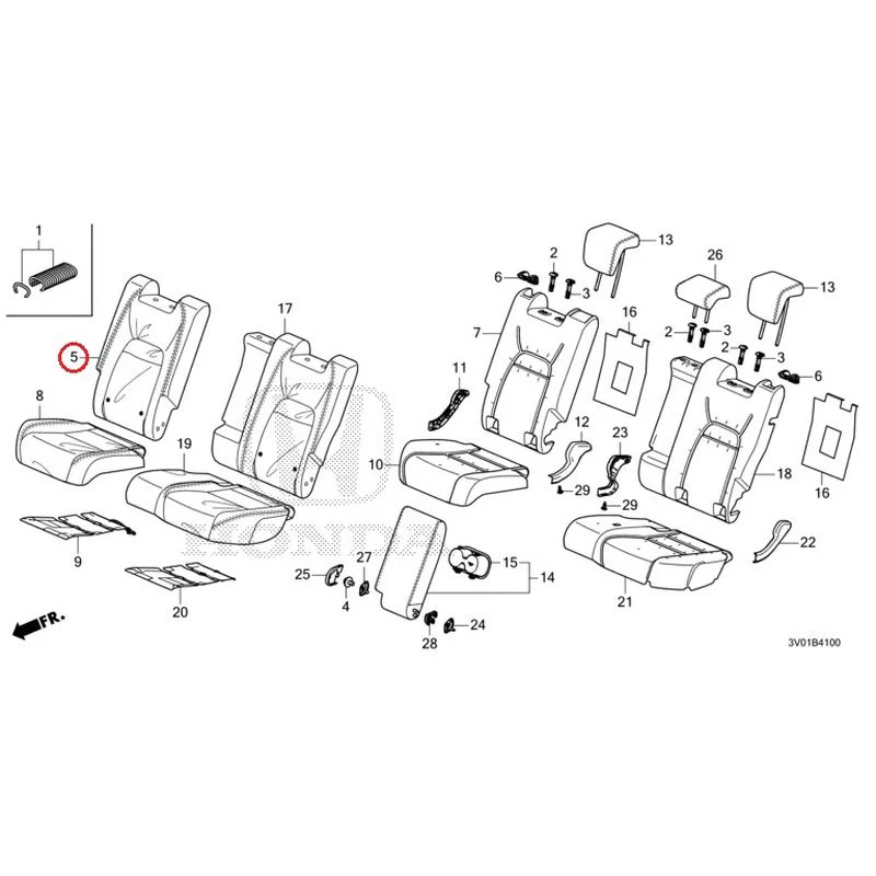 [NEW] JDM HONDA ZR-V RZ3 2023 Rear Seat GENUINE OEM - Image 6