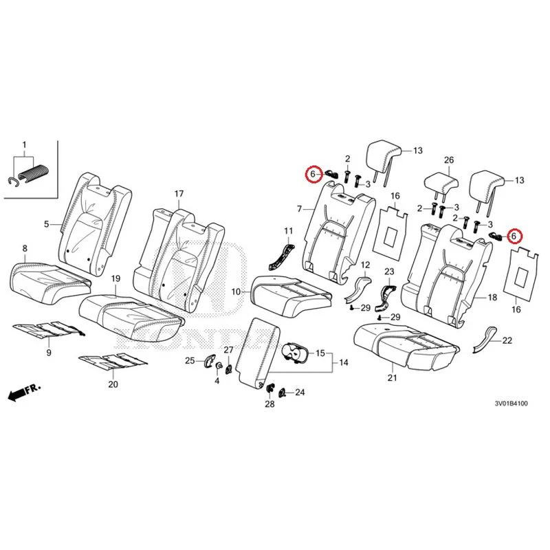 [NEW] JDM HONDA ZR-V RZ3 2023 Rear Seat GENUINE OEM - Image 7